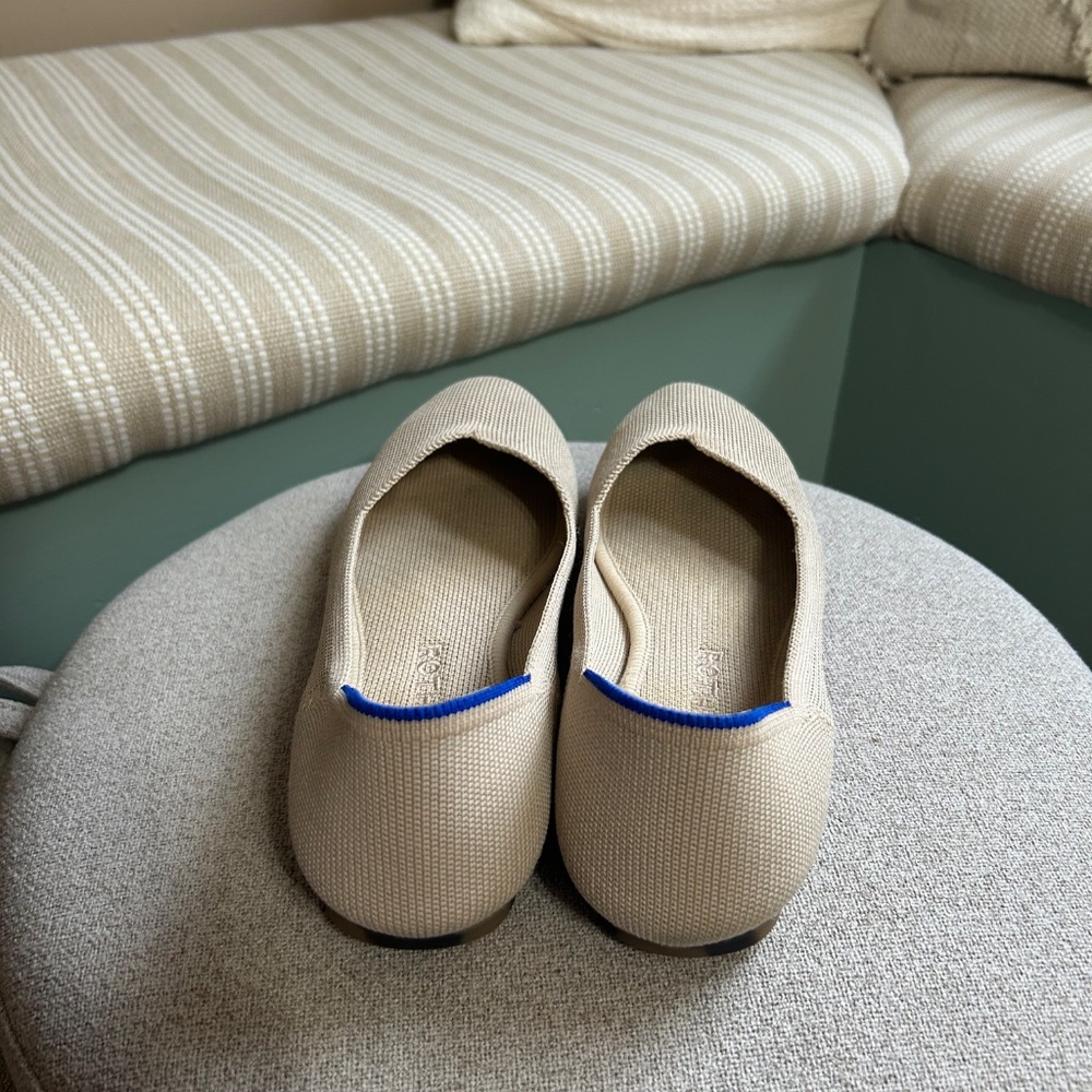 Cream Rothy’s Ballet Flats Sz 7 - Picture 4 of 5